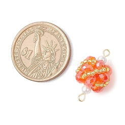 Круглые звенья из стеклянных бусин&nbsp;PALLOY-MZ00874-01