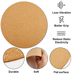 Пробковые коврики для проигрывателя&nbsp;AJEW-WH20080-66B