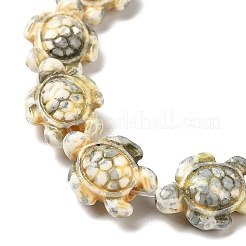 Нити из синтетических бирюзовых бусин&nbsp;G-P507-05E