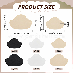 6 комплект двухцветных самоклеящихся нескользящих накладок для обуви из искусственной кожи&nbsp;AJEW-BC0009-36