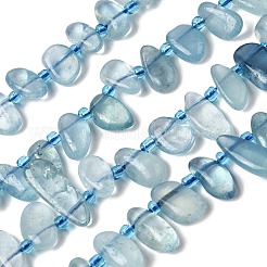 Природные Аквамарин бисер нитей&nbsp;G-P604-A23-01