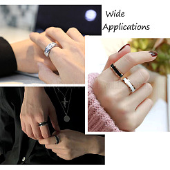 6 шт. 6 стиля из нержавеющей стали с рифлеными кольцами для пальцев&nbsp;STAS-YS0001-19