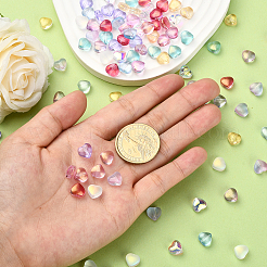 100шт 10 цвета прозрачные стеклянные бусины&nbsp;GLAA-CJ0001-56