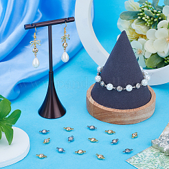 24 шт. 2 цвета 304 нержавеющая сталь хрустальные стразы соединительные подвески&nbsp;STAS-SC0006-37