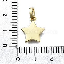 Латунные микропаве прозрачные подвески с фианитом&nbsp;KK-V010-29G