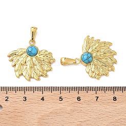 Нержавеющая сталь 304 с подвесками из синтетической бирюзы&nbsp;STAS-L309-21H-G