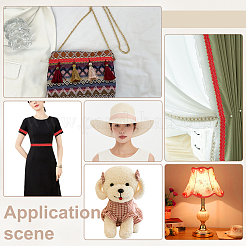 Кружевная лента из полиэстера&nbsp;OCOR-WH0082-400