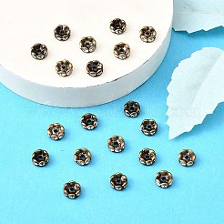 Латунные бусины разделители для поставки стразов&nbsp;X-RB-A014-L8mm-01AB-NF