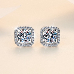 Антикоррозийное 925 стерлинговое серебро микропаве прозрачный кубический цирконий&nbsp;AJEW-U007-07P