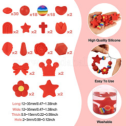 92 шт. прозрачные силиконовые фокусные бусины&nbsp;SIL-TA0002-85A