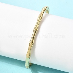 Бамбуковые латунные браслеты на шарнирах для женщин&nbsp;BJEW-H639-05B-G