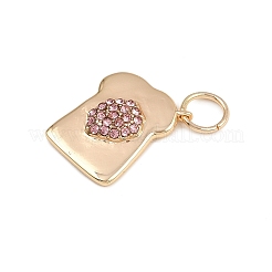 Подвески латунные горный хрусталь&nbsp;LS-KK-B145-02G-06