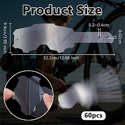 60 шт. ПЭ прозрачные защитные пленки для линз очков&nbsp;DIY-OC0014-42