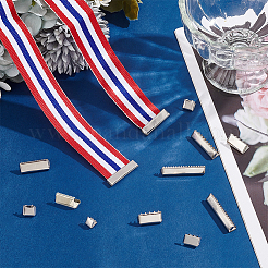 48 шт. 8 стиля латунных ленточных обжимных наконечников&nbsp;KK-PH0010-05