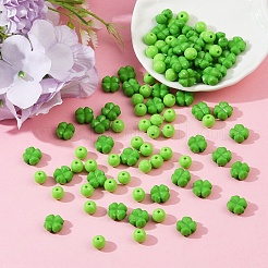 100шт 2 стиля непрозрачные акриловые бусины&nbsp;SACR-YW0001-73