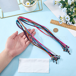 8шт. 8-х цветный ремешок из искусственной замши для очков&nbsp;AJEW-CL0001-46