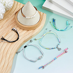 20 шт. двухцветный нейлоновый шнур для самостоятельного изготовления браслета&nbsp;AJEW-DC00015