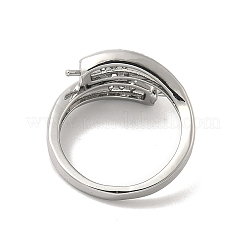 Латунные микрофибровые кубические цирконии чашки колец оправы&nbsp;KK-B166-02P