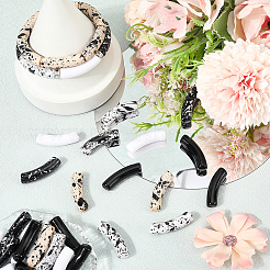 100шт 5 стиля непрозрачные акриловые бусины&nbsp;MACR-SP0001-83B