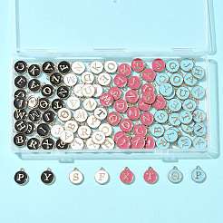 104 шт. эмалевые подвески с буквами алфавита A~Z двух цветов&nbsp;ENAM-FS0003-90