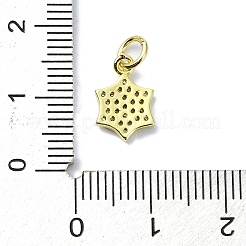 Латунные микропаве прозрачные кубические циркониевые подвески&nbsp;KK-H475-59G-05