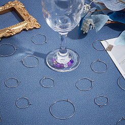 320 шт. 40 стиля фурнитуры для сережек-колец из хирургической нержавеющей стали 316&nbsp;STAS-ME0001-08