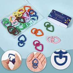 20 шт. двухцветные поворотные застежки из сплава с напылением&nbsp;FIND-SC0017-41