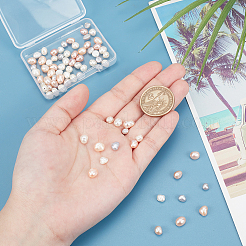 75 шт. 5 вида бусин из натурального культивированного пресноводного жемчуга&nbsp;PEAR-WR0001-04