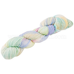 1 моток пряжи 80% шерсть 20% акрил радужного сегментного крашения&nbsp;OCOR-TA0003-02D