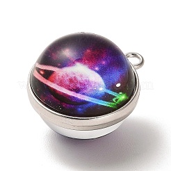 Подвески из светящегося стеклянного шара на тему галактики&nbsp;GLAA-D021-01P-09
