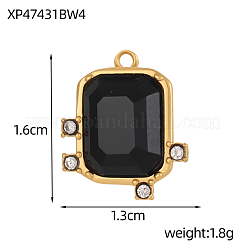 Подвески из нержавеющей стали 304 со стразами&nbsp;STAS-OY003-90G