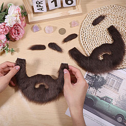 Искусственные брови и усы из ткани&nbsp;DIY-WH0591-240B