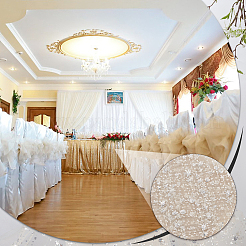 Кружевная ткань из полиэстера с блестками&nbsp;DIY-WH0622-147A