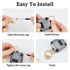 6 комплект 2-х цветных колец-пружинниц со стразами из сплава&nbsp;KEYC-HS0001-05