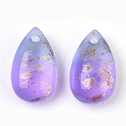 Двухцветные прозрачные стеклянные подвески&nbsp;X-GLAA-T017-02-B02