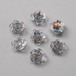 Кабошоны из прозрачной смолы камелии&nbsp;MRMJ-WH0075-57D