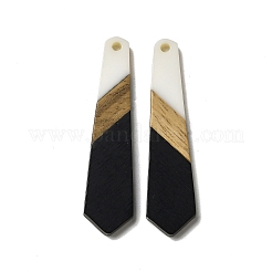 Подвески из непрозрачной смолы и ореха&nbsp;RESI-D060-B-06