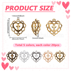 100 шт. 5 цвета подвески из сплава в тибетском стиле&nbsp;FIND-PH0023-07