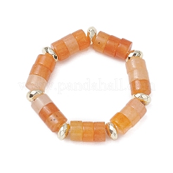 Бусины из гематита и натуральный красный авантюрин кольца для женщин&nbsp;RJEW-JR00873-01