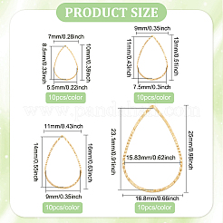 80шт 10 стильных латунных соединительных кольца&nbsp;KK-BC0009-24