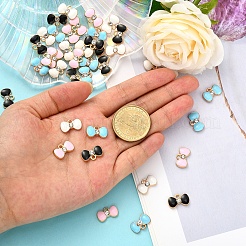 40шт 4 цвета сплава эмаль подвески&nbsp;ENAM-CJ0002-34