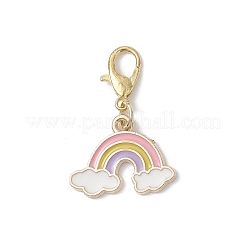 Подвесные украшения из эмалевого сплава радужного цвета&nbsp;HJEW-JM04116