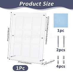 ПВХ настольные спортивные держатели для карточек&nbsp;AJEW-WH0248-918B