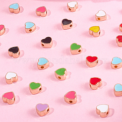 96шт 8 цвета сплава эмалевые бусины&nbsp;FIND-SC0015-37