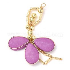 Большие подвески ручной работы из синтетического немагнитного гематита и стекла с гальваническим покрытием&nbsp;PALLOY-JF02960