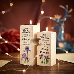 Набор деревянных подсвечников&nbsp;AJEW-SD0001-21E