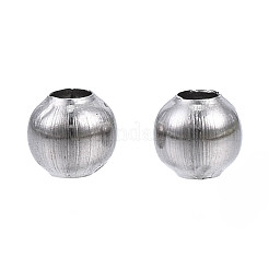 Круглые бусины из нержавеющей стали марки 304&nbsp;STAS-TAC0004-3mm-P