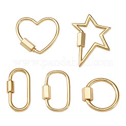 Латунные брелоки с карабином&nbsp;KK-TA0007-82G