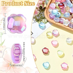 30 шт. 3 вида бусин из смолы с УФ-покрытием&nbsp;RESI-YW0005-80