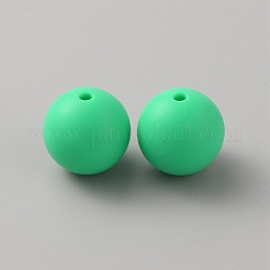 Круглые пищевые экологически чистые силиконовые бусины&nbsp;SIL-WH0013-45B